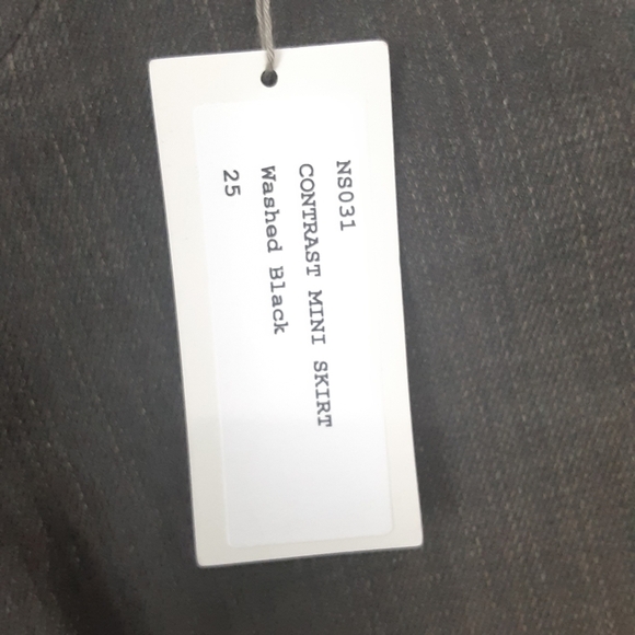 NWT 6397 News High Waist Contrast Mini Denim Skirt Available In Multiple Sizes - Picture 11 of 11